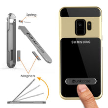 Cargar imagen en el visor de la galería, Galaxy S9 Case, PUNKcase [LUCID 3.0 Series] [Slim Fit] [Clear Back] Armor Cover w/ Integrated Kickstand, Anti-Shock System &amp; PUNKSHIELD Screen Protector for Samsung Galaxy S9 [Gold] (Color in image: Rose Gold)
