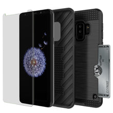 Cargar imagen en el visor de la galería, Galaxy S9 Plus Case, PUNKcase [SLOT Series] [Slim Fit] Dual-Layer Armor Cover w/Integrated Anti-Shock System, Credit Card Slot [Black] (Color in image: White)
