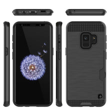 Cargar imagen en el visor de la galería, Galaxy S9 Case, PUNKcase [SLOT Series] [Slim Fit] Dual-Layer Armor Cover w/Integrated Anti-Shock System, Credit Card Slot [Black] (Color in image: Navy)
