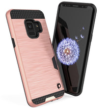 Cargar imagen en el visor de la galería, Galaxy S9 Case, PUNKcase [SLOT Series] [Slim Fit] Dual-Layer Armor Cover w/Integrated Anti-Shock System, Credit Card Slot [Rose Gold] (Color in image: Gold)
