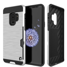 Cargar imagen en el visor de la galería, Galaxy S9 Plus Case, PUNKcase [SLOT Series] [Slim Fit] Dual-Layer Armor Cover w/Integrated Anti-Shock System, Credit Card Slot &amp; Screen Protector [White] (Color in image: White)
