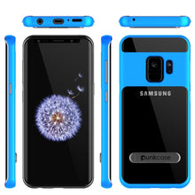 Cargar imagen en el visor de la galería, Galaxy S9 Case, PUNKcase [LUCID 3.0 Series] [Slim Fit] [Clear Back] Armor Cover w/ Integrated Kickstand, Anti-Shock System &amp; PUNKSHIELD Screen Protector for Samsung Galaxy S9 [Blue] (Color in image: Silver)
