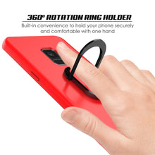 Cargar imagen en el visor de la galería, Galaxy S9 Case, Punkcase Magnetix Protective TPU Cover W/ Kickstand, Ring Grip Holder &amp; Metal Plate for Magnetic Car Phone Mount PLUS PunkShield Screen Protector for Samsung S9 Edge [Red] 
