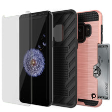 Cargar imagen en el visor de la galería, Galaxy S9 Case, PUNKcase [SLOT Series] [Slim Fit] Dual-Layer Armor Cover w/Integrated Anti-Shock System, Credit Card Slot [Rose Gold] (Color in image: Black)
