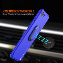 Cargar imagen en el visor de la galería, iPhone 8 PLUS Case, Punkcase Magnetix Protective TPU Cover W/ Kickstand, Tempered Glass Screen Protector [Blue] 
