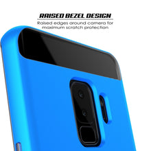 Cargar imagen en el visor de la galería, Galaxy S9+ Plus Case, PUNKcase [LUCID 3.0 Series] [Slim Fit] [Clear Back] Armor Cover w/ Integrated Kickstand, Anti-Shock System &amp; PUNKSHIELD Screen Protector for Samsung Galaxy S9+ Plus [Blue] 
