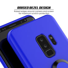 Cargar imagen en el visor de la galería, Galaxy S9 PLUS, Punkcase Magnetix Protective TPU Cover W/ Kickstand, Ring Grip Holder &amp; Metal Plate for Magnetic Car Phone Mount PLUS PunkShield Screen Protector for Samsung S9+ Edge [Blue] 
