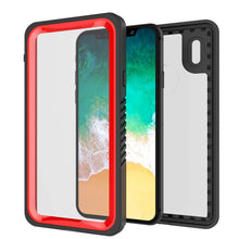 Load image into Gallery viewer, iPhone XS Max Waterproof Case, Punkcase [Extreme Series] Armor Cover W/ Built In Screen Protector [Clear] (Color in image: Purple)
