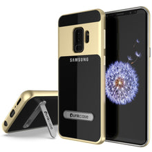 Load image into Gallery viewer, Galaxy S9+ Plus Case, PUNKcase [LUCID 3.0 Series] [Slim Fit] [Clear Back] Armor Cover w/ Integrated Kickstand, Anti-Shock System &amp; PUNKSHIELD Screen Protector for Samsung Galaxy S9+ Plus [Gold] (Color in image: Gold)
