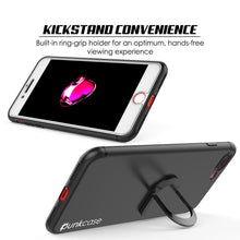 Cargar imagen en el visor de la galería, iPhone 8 PLUS Case, Punkcase Magnetix Protective TPU Cover W/ Kickstand, Tempered Glass Screen Protector [Black] (Color in image: pink)
