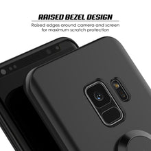 Cargar imagen en el visor de la galería, Galaxy S9 Case, Punkcase Magnetix Protective TPU Cover W/ Kickstand, Ring Grip Holder &amp; Metal Plate for Magnetic Car Phone Mount PLUS PunkShield Screen Protector for Samsung S9 Edge [Black] 
