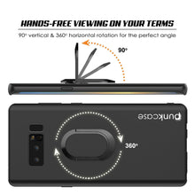 Cargar imagen en el visor de la galería, Galaxy Note 8 Case, Punkcase Magnetix Protective TPU Cover W/ Kickstand, Screen Protector [Black] (Color in image: red)
