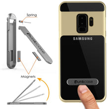 Load image into Gallery viewer, Galaxy S9+ Plus Case, PUNKcase [LUCID 3.0 Series] [Slim Fit] [Clear Back] Armor Cover w/ Integrated Kickstand, Anti-Shock System &amp; PUNKSHIELD Screen Protector for Samsung Galaxy S9+ Plus [Gold] (Color in image: Rose Gold)
