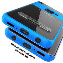 Cargar imagen en el visor de la galería, Galaxy S9 Case, PUNKcase [LUCID 3.0 Series] [Slim Fit] [Clear Back] Armor Cover w/ Integrated Kickstand, Anti-Shock System &amp; PUNKSHIELD Screen Protector for Samsung Galaxy S9 [Blue] (Color in image: Grey)
