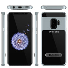 Cargar imagen en el visor de la galería, Galaxy S9+ Plus Case, PUNKcase [LUCID 3.0 Series] [Slim Fit] [Clear Back] Armor Cover w/ Integrated Kickstand, Anti-Shock System &amp; PUNKSHIELD Screen Protector for Samsung Galaxy S9+ Plus [Silver] (Color in image: Rose Gold)
