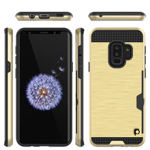 Cargar imagen en el visor de la galería, Galaxy S9 Plus Case, PUNKcase [SLOT Series] [Slim Fit] Dual-Layer Armor Cover w/Integrated Anti-Shock System [Gold] (Color in image: Navy)

