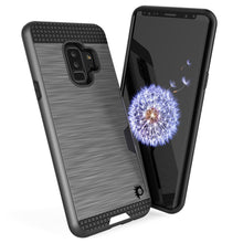 Cargar imagen en el visor de la galería, Galaxy S9 Plus Case, PUNKcase [SLOT Series] [Slim Fit] Dual-Layer Armor Cover w/Integrated Anti-Shock System [Grey] (Color in image: Black)
