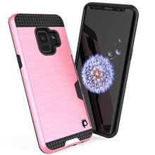Cargar imagen en el visor de la galería, Galaxy S9 Case, PUNKcase [SLOT Series] [Slim Fit] Dual-Layer Armor Cover w/Integrated Anti-Shock System, Credit Card Slot [Pink] (Color in image: Grey)
