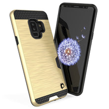 Cargar imagen en el visor de la galería, Galaxy S9 Plus Case, PUNKcase [SLOT Series] [Slim Fit] Dual-Layer Armor Cover w/Integrated Anti-Shock System [Gold] (Color in image: Grey)
