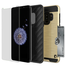 Cargar imagen en el visor de la galería, Galaxy S9 Plus Case, PUNKcase [SLOT Series] [Slim Fit] Dual-Layer Armor Cover w/Integrated Anti-Shock System [Gold] (Color in image: White)
