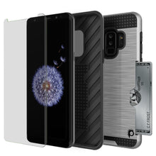 Cargar imagen en el visor de la galería, Galaxy S9 Plus Case, PUNKcase [SLOT Series] [Slim Fit] Dual-Layer Armor Cover w/Integrated Anti-Shock System, Credit Card Slot [Silver] (Color in image: Black)
