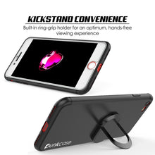 Cargar imagen en el visor de la galería, iPhone SE (4.7&quot;) Case, Punkcase Magnetix Protective TPU Cover W/ Kickstand, PLUS Tempered Glass Screen Protector [Black] 
