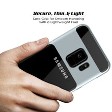 Cargar imagen en el visor de la galería, Galaxy S9 Case, PUNKcase [LUCID 3.0 Series] [Slim Fit] [Clear Back] Armor Cover w/ Integrated Kickstand, Anti-Shock System &amp; PUNKSHIELD Screen Protector for Samsung Galaxy S9 [Silver] (Color in image: Teal)
