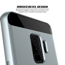 Cargar imagen en el visor de la galería, Galaxy S9+ Plus Case, PUNKcase [LUCID 3.0 Series] [Slim Fit] [Clear Back] Armor Cover w/ Integrated Kickstand, Anti-Shock System &amp; PUNKSHIELD Screen Protector for Samsung Galaxy S9+ Plus [Silver] 
