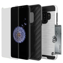 Cargar imagen en el visor de la galería, Galaxy S9 Plus Case, PUNKcase [SLOT Series] [Slim Fit] Dual-Layer Armor Cover w/Integrated Anti-Shock System, Credit Card Slot &amp; Screen Protector [White] (Color in image: Black)
