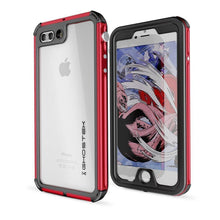 Cargar imagen en el visor de la galería, iPhone 8+ Plus Waterproof Case, Ghostek® Atomic 3.0 Red Series | Underwater | Touch-ID (Color in image: Red)
