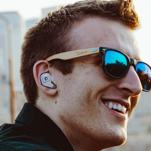 PunkBuds 2.0 True Wireless Earbuds, Mini Bluetooth Headphones W/ Charging Case & Built-In Noise Cancelling Mic. [Black] 