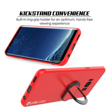 Load image into Gallery viewer, Galaxy S8 Case, Punkcase Magnetix Protective TPU Cover W/ Kickstand, Screen Protector [Red] 
