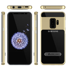 Load image into Gallery viewer, Galaxy S9+ Plus Case, PUNKcase [LUCID 3.0 Series] [Slim Fit] [Clear Back] Armor Cover w/ Integrated Kickstand, Anti-Shock System &amp; PUNKSHIELD Screen Protector for Samsung Galaxy S9+ Plus [Gold] (Color in image: Silver)
