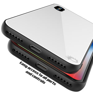 iPhone 8 Case, Punkcase GlassShield Ultra Thin Protective 9H Full Body Tempered Glass Cover W/ Drop Protection & Non Slip Grip for Apple iPhone 7 / Apple iPhone 8 (White) 