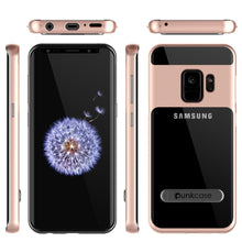 Cargar imagen en el visor de la galería, Galaxy S9 Case, PUNKcase [LUCID 3.0 Series] [Slim Fit] [Clear Back] Armor Cover w/ Integrated Kickstand, Anti-Shock System &amp; PUNKSHIELD Screen Protector for Samsung Galaxy S9 [Rose Gold] (Color in image: Silver)
