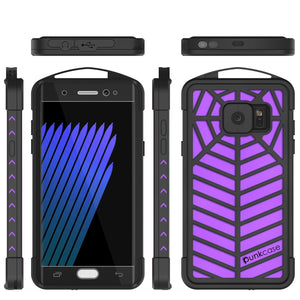 Funda resistente al agua para Galaxy Note FE, serie WEBSTER de Punkcase, color púrpura | Cubierta de armadura resistente