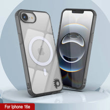 Load image into Gallery viewer, Punkcase iPhone 16E Case de carga inalámbrica magnética [Serie ClearMag] [Negro]
