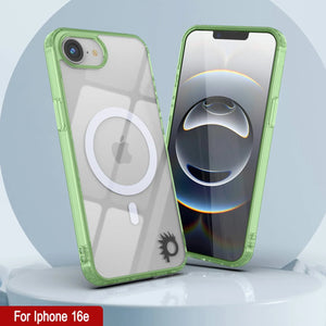 Punkcase iPhone 16E Case de carga inalámbrica magnética [Serie ClearMag] [verde]