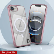 Load image into Gallery viewer, Punkcase iPhone 16E Case de carga inalámbrica magnética [Serie ClearMag] [Rose]
