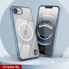 Cargar imagen en el visor de la galería, Punkcase iPhone 16E Case de carga inalámbrica magnética [Serie ClearMag] [Armada]
