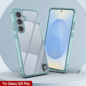Funda para Galaxy S25 Plus [Serie de acrílico transparente] [Antideslizante] Para Galaxy S25 Plus [Verde azulado]