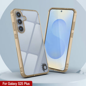 Funda para Galaxy S25 Plus [Serie de acrílico transparente] [Antideslizante] Para Galaxy S25 Plus [Naranja]