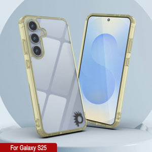 Funda para Galaxy S25 [Serie de acrílico transparente] [Antideslizante] Para Galaxy S25 [Amarillo]