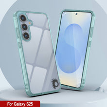 Load image into Gallery viewer, Funda para Galaxy S25 [Serie de acrílico transparente] [Antideslizante] Para Galaxy S25 [Verde azulado]
