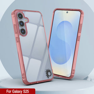 Funda para Galaxy S25 [Serie de acrílico transparente] [Antideslizante] Para Galaxy S25 [Rojo]