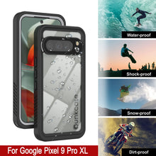 Cargar imagen en el visor de la galería, Caso impermeable de Google Pixel 9 PRO XL, cubierta de armadura punkcase [serie extrema] con protector de pantalla incorporado [blanco]
