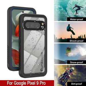 Caso impermeable de Google Pixel 9 Pro, cubierta de armadura punkcase [serie extrema] con protector de pantalla incorporado [azul marino]