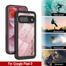 Cargar imagen en el visor de la galería, Caso impermeable de Google Pixel 9, cubierta de armadura punkcase [serie extrema] con protector de pantalla incorporado [rosa]
