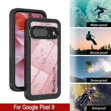 Cargar imagen en el visor de la galería, Caso impermeable de Google Pixel 9, cubierta de armadura punkcase [serie extrema] con protector de pantalla incorporado [negro]
