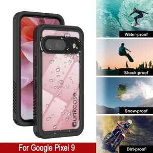 Caso impermeable de Google Pixel 9, cubierta de armadura punkcase [serie extrema] con protector de pantalla incorporado [negro]
